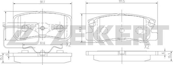 Zekkert BS-1359 - Гальмівні колодки, дискові гальма avtolavka.club