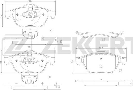 Zekkert BS-1318 - Гальмівні колодки, дискові гальма avtolavka.club