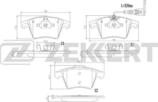 Zekkert BS-1384 - Гальмівні колодки, дискові гальма avtolavka.club