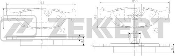 Zekkert BS-1385 - Гальмівні колодки, дискові гальма avtolavka.club