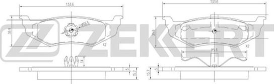 Zekkert BS-1339 - Гальмівні колодки, дискові гальма avtolavka.club