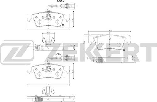 Zekkert BS-1374 - Гальмівні колодки, дискові гальма avtolavka.club