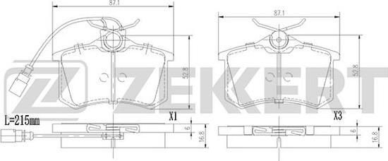 Zekkert BS-1376 - Гальмівні колодки, дискові гальма avtolavka.club