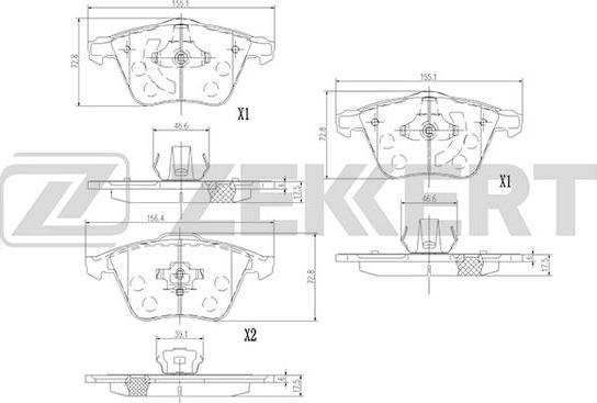 Zekkert BS-1377 - Гальмівні колодки, дискові гальма avtolavka.club