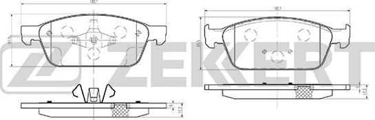 Zekkert BS-1249 - Гальмівні колодки, дискові гальма avtolavka.club