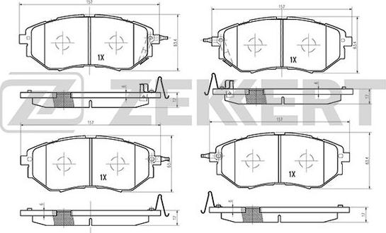 Zekkert BS-1241 - Гальмівні колодки, дискові гальма avtolavka.club