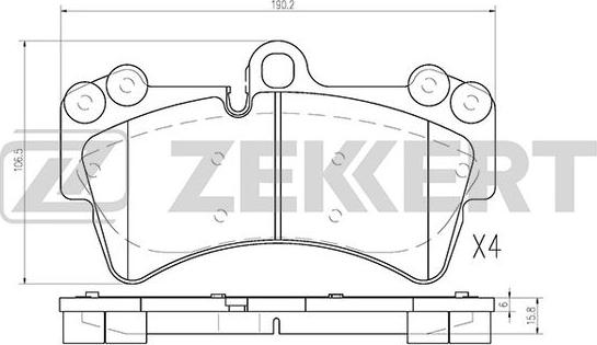 Zekkert BS-1253 - Гальмівні колодки, дискові гальма avtolavka.club