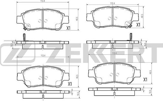 Zekkert BS-1266 - Гальмівні колодки, дискові гальма avtolavka.club