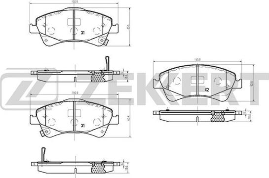 Zekkert BS-1263 - Гальмівні колодки, дискові гальма avtolavka.club