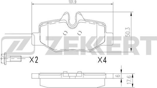 Zekkert BS-1212 - Гальмівні колодки, дискові гальма avtolavka.club