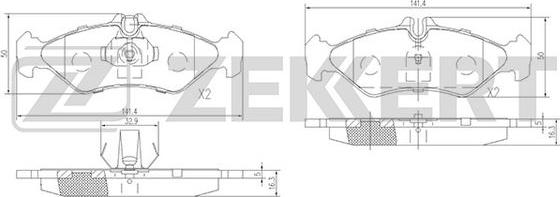 Zekkert BS-1280 - Гальмівні колодки, дискові гальма avtolavka.club