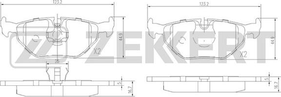 Zekkert BS-1232 - Гальмівні колодки, дискові гальма avtolavka.club