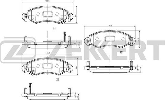 Zekkert BS-1222 - Гальмівні колодки, дискові гальма avtolavka.club