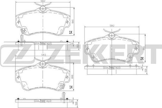 Zekkert BS-1279 - Гальмівні колодки, дискові гальма avtolavka.club