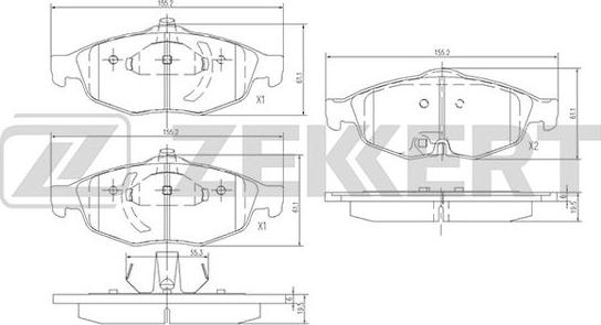 Zekkert BS-1275 - Гальмівні колодки, дискові гальма avtolavka.club