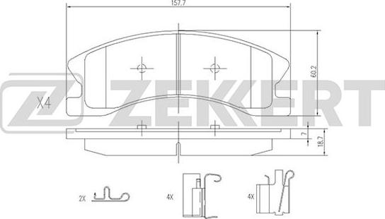 Zekkert BS-1278 - Гальмівні колодки, дискові гальма avtolavka.club