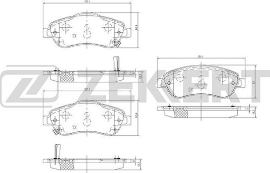 Zekkert BS-1753 - Гальмівні колодки, дискові гальма avtolavka.club