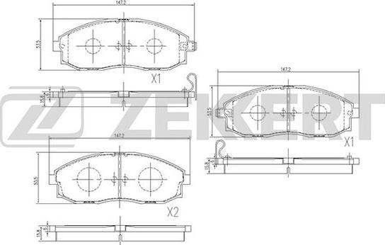 Zekkert BS-1785 - Гальмівні колодки, дискові гальма avtolavka.club