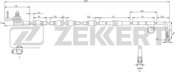 Zekkert BS-8136 - Сигналізатор, знос гальмівних колодок avtolavka.club