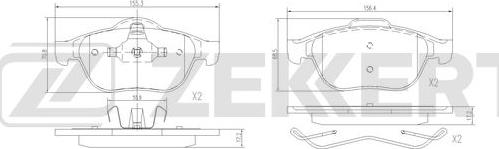 Zekkert BS-3044 - Гальмівні колодки, дискові гальма avtolavka.club