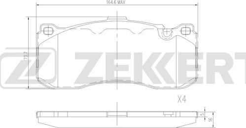 Zekkert BS-3046 - Гальмівні колодки, дискові гальма avtolavka.club