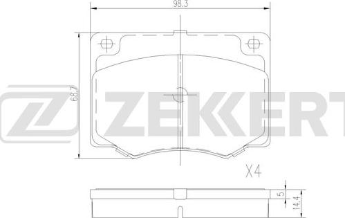 Zekkert BS-3043 - Гальмівні колодки, дискові гальма avtolavka.club