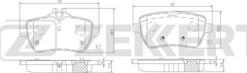 Zekkert BS-3055 - Гальмівні колодки, дискові гальма avtolavka.club