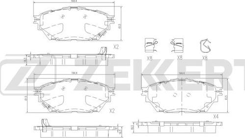 Zekkert BS-3056 - Гальмівні колодки, дискові гальма avtolavka.club