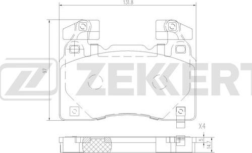 Zekkert BS-3050 - Гальмівні колодки, дискові гальма avtolavka.club