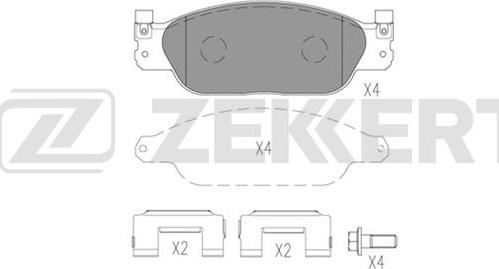 Zekkert BS-3064 - Гальмівні колодки, дискові гальма avtolavka.club