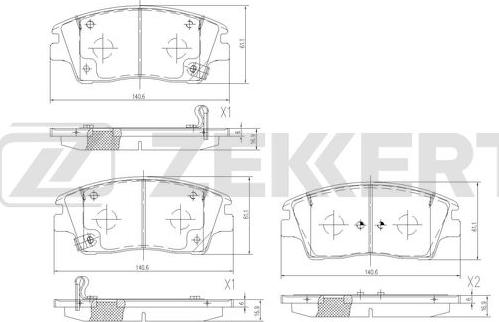 Zekkert BS-3061 - Гальмівні колодки, дискові гальма avtolavka.club