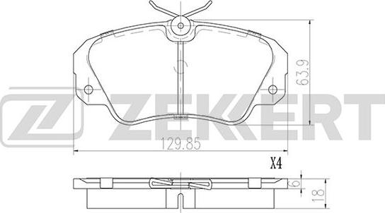 Zekkert BS-3001 - Гальмівні колодки, дискові гальма avtolavka.club