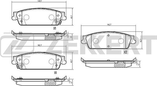 Zekkert BS-3016 - Гальмівні колодки, дискові гальма avtolavka.club