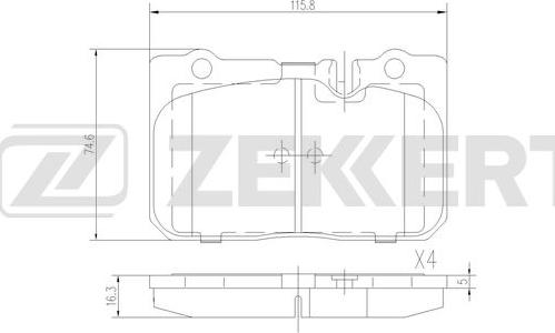 Zekkert BS-3035 - Гальмівні колодки, дискові гальма avtolavka.club