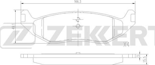 Zekkert BS-3038 - Гальмівні колодки, дискові гальма avtolavka.club