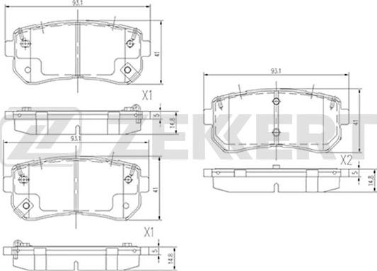 Zekkert BS-3020 - Гальмівні колодки, дискові гальма avtolavka.club