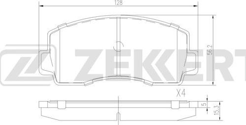 Zekkert BS-3028 - Гальмівні колодки, дискові гальма avtolavka.club