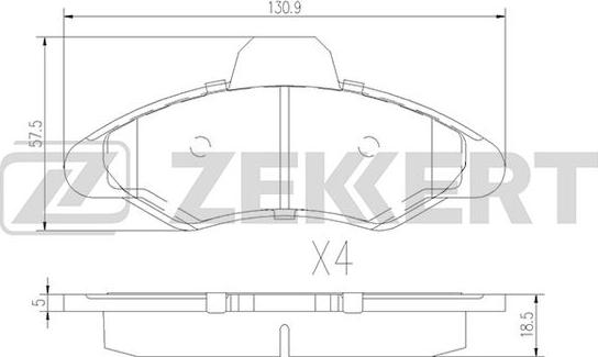 Zekkert BS-2999 - Гальмівні колодки, дискові гальма avtolavka.club