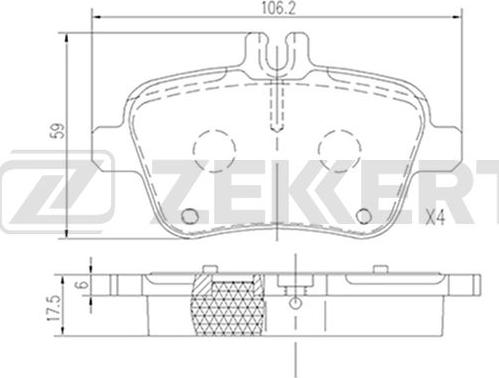 Zekkert BS-2949 - Гальмівні колодки, дискові гальма avtolavka.club