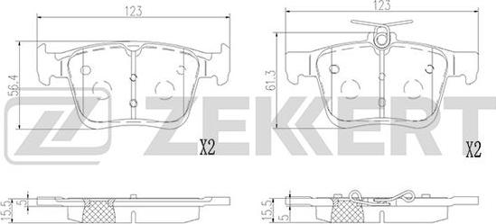 Zekkert BS-2952 - Гальмівні колодки, дискові гальма avtolavka.club