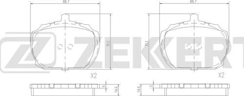 Zekkert BS-2964 - Гальмівні колодки, дискові гальма avtolavka.club