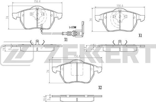 Zekkert BS-2902 - Гальмівні колодки, дискові гальма avtolavka.club