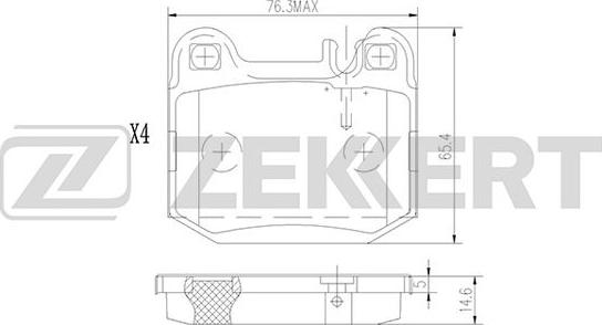 Zekkert BS-2913 - Гальмівні колодки, дискові гальма avtolavka.club