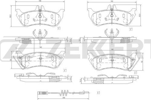 Zekkert BS-2912 - Гальмівні колодки, дискові гальма avtolavka.club