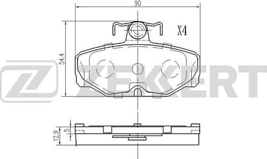 Zekkert BS-2987 - Гальмівні колодки, дискові гальма avtolavka.club