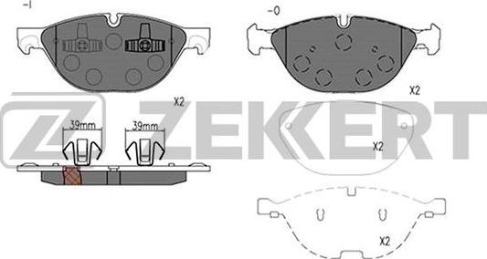 Zekkert BS-2936 - Гальмівні колодки, дискові гальма avtolavka.club