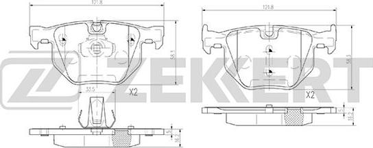 Zekkert BS-2937 - Гальмівні колодки, дискові гальма avtolavka.club