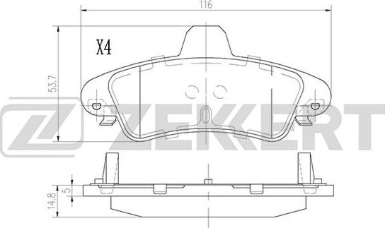 Zekkert BS-2929 - Гальмівні колодки, дискові гальма avtolavka.club