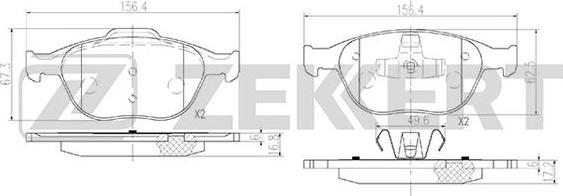 Zekkert BS-2924 - Гальмівні колодки, дискові гальма avtolavka.club