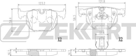 Zekkert BS-2922 - Гальмівні колодки, дискові гальма avtolavka.club